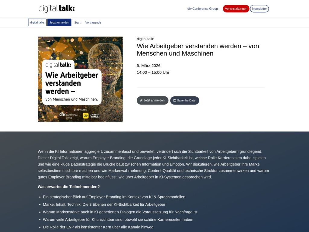 digital talk: Wie Arbeitgeber verstanden werden – von Menschen und Maschinen website