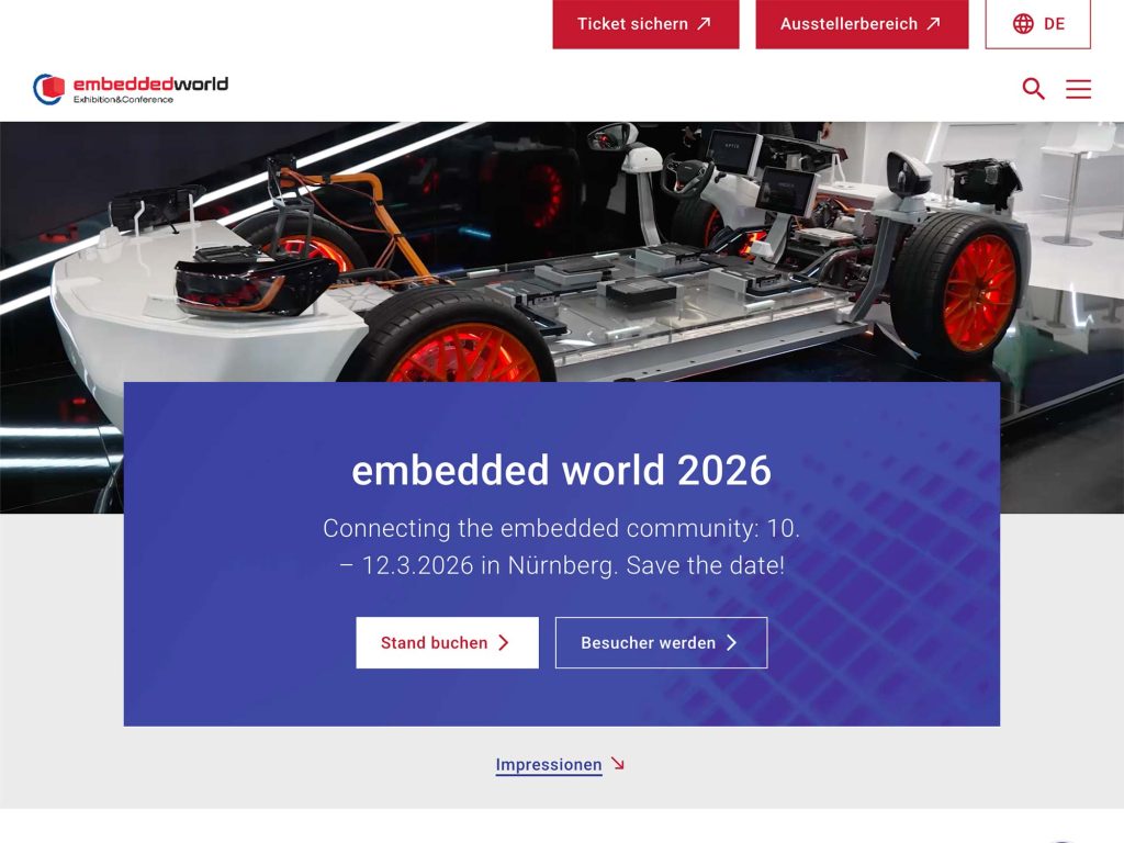 embedded world 2026 website