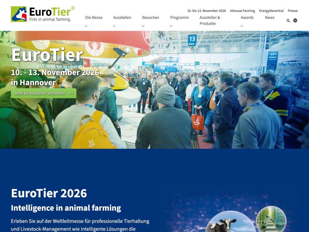 EuroTier 2026 website