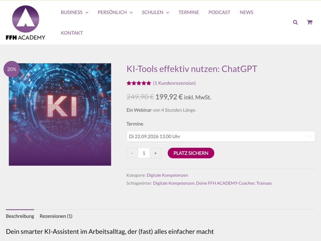 KI-Tools effektiv nutzen: ChatGPT website