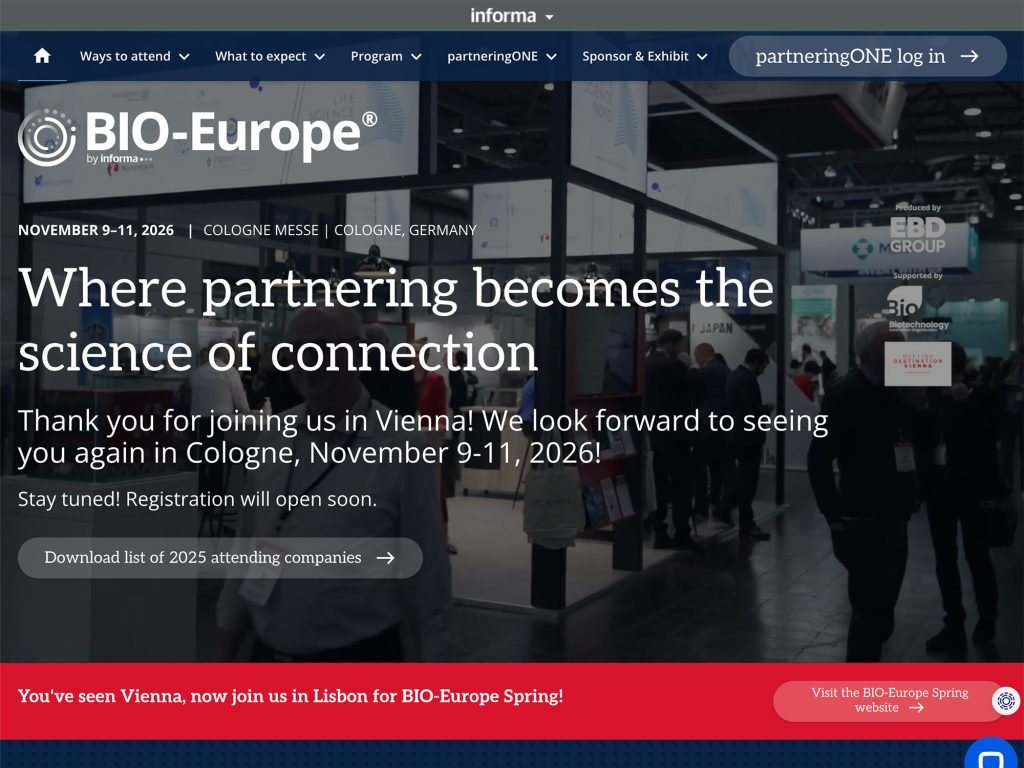 BIO-Europe 2026 website