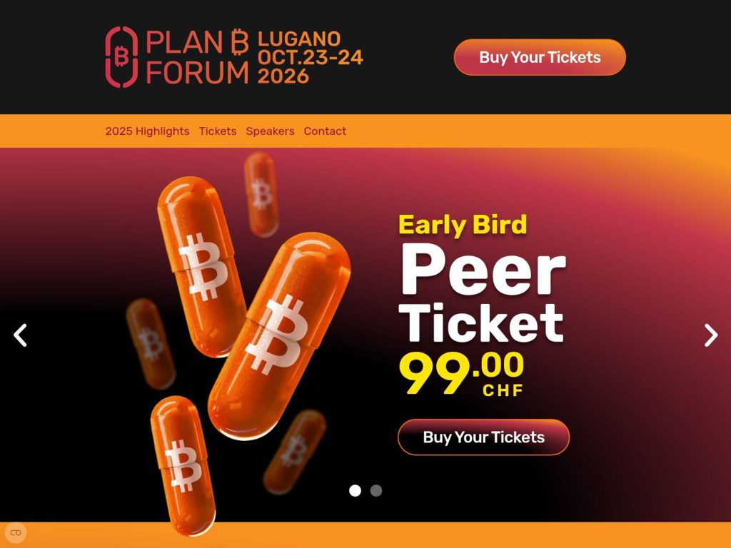 Lugano Plan ₿ Forum 2026 website