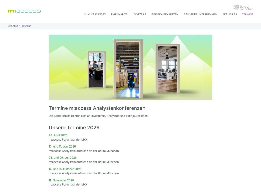 m:access Forum auf der MKK website