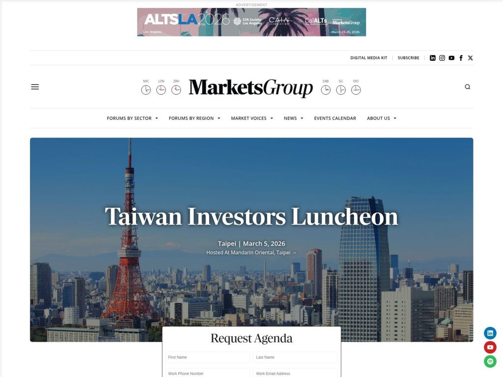 Taiwan Investors Luncheon website