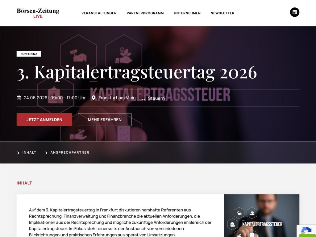 3. Kapitalertragsteuertag 2026 website