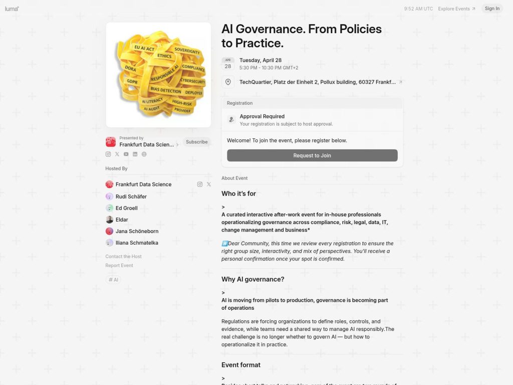 AI Governance. From Policies to Practice. website