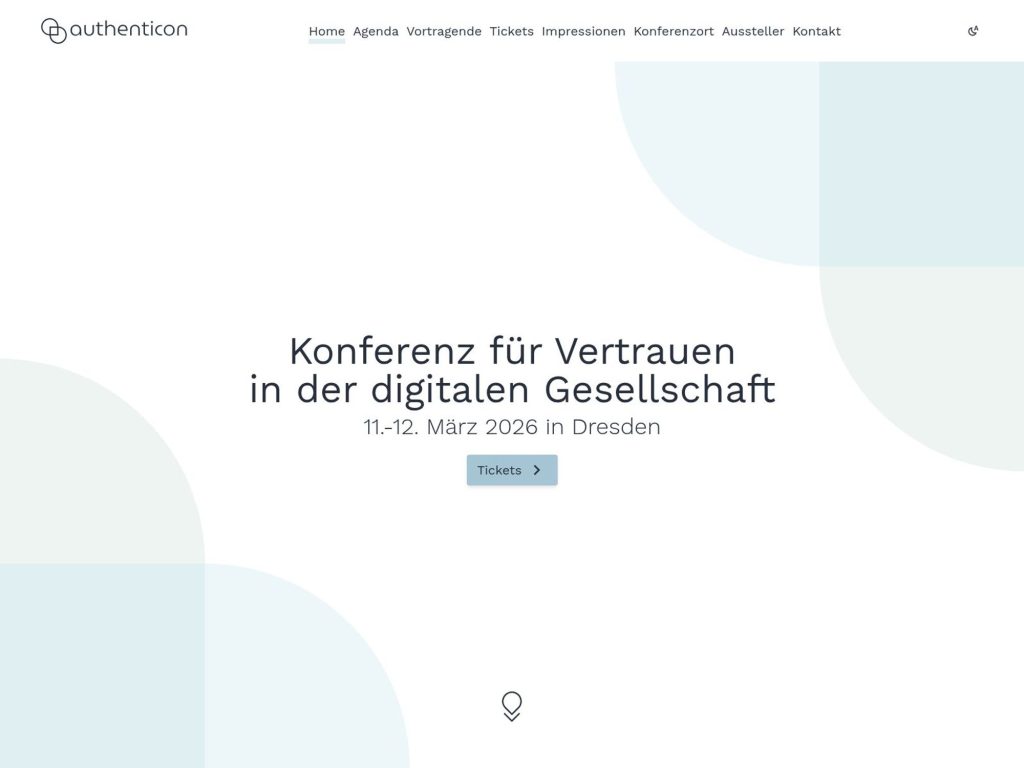 Authenticon - Konferenz für Vertrauen in der digitalen Gesellschaft website