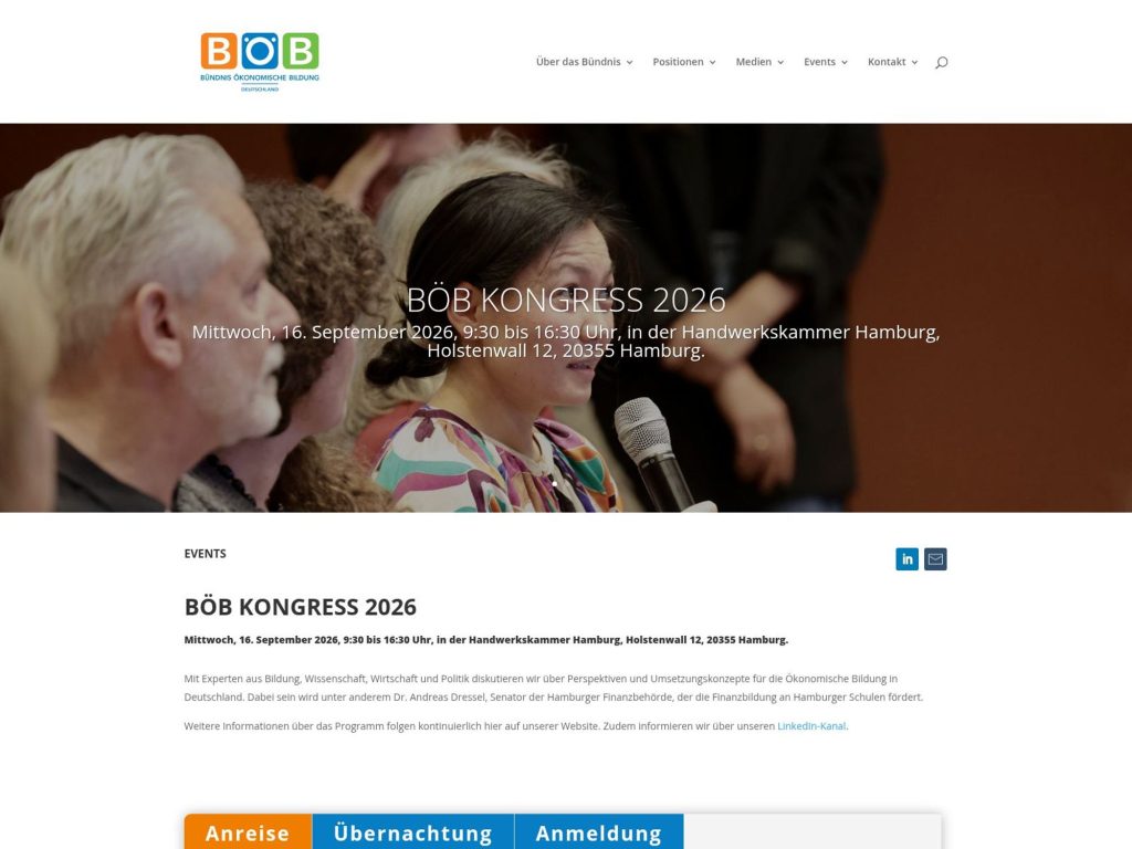 BÖB Kongress 2026 website