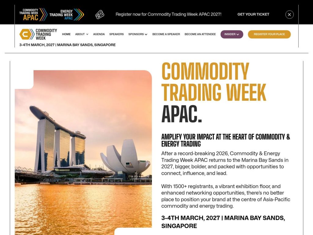 Commodity Trading Week APAC website
