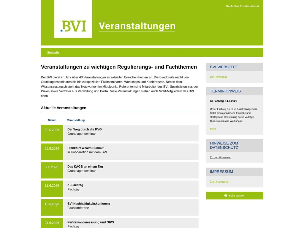 Der Weg durch die KVG website