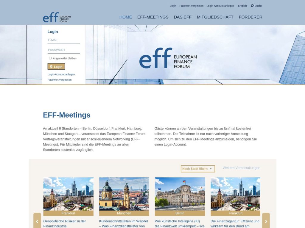 EFF Finance Award 2027 website