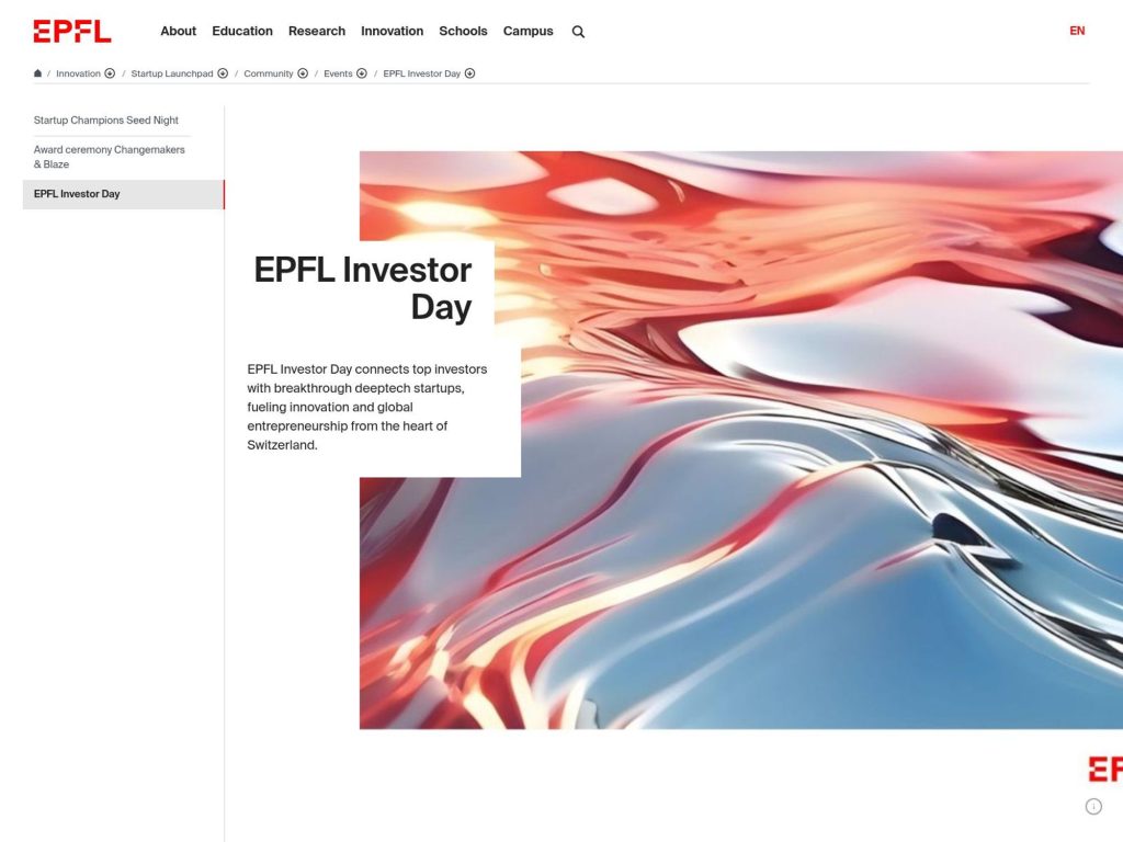 EPFL Investor Day website