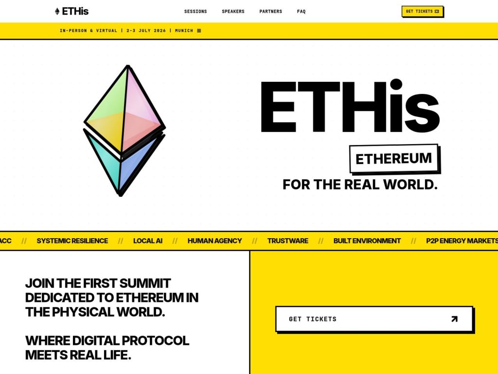 ETHis - The Real-World Ethereum Summit website