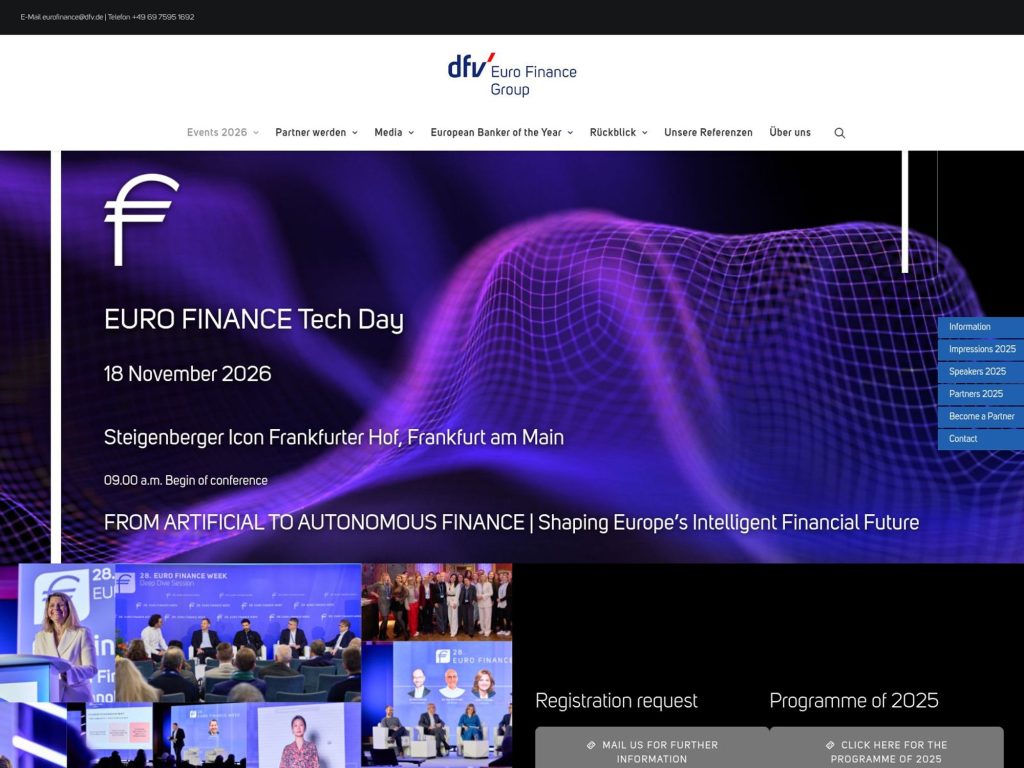 EURO FINANCE Tech Day 2026 website