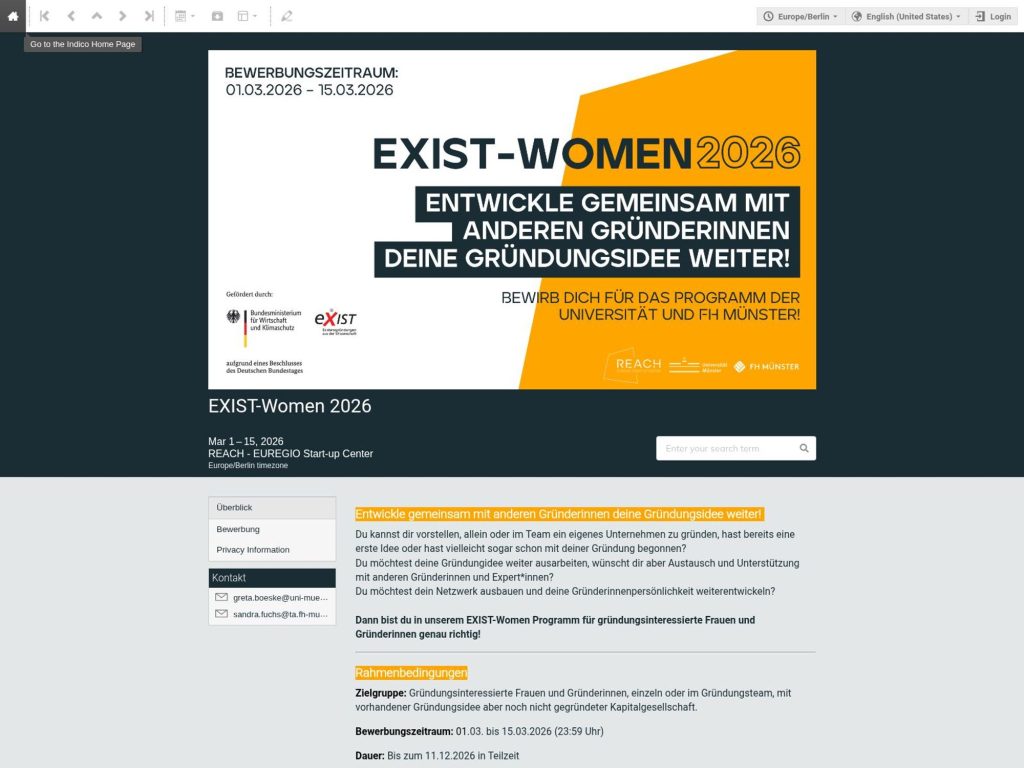 EXIST-WOMEN 2026 website