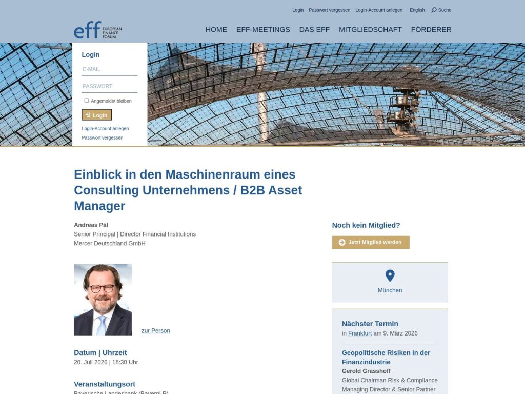Einblick in den Maschinenraum eines Consulting Unternehmens / B2B Asset Manager website