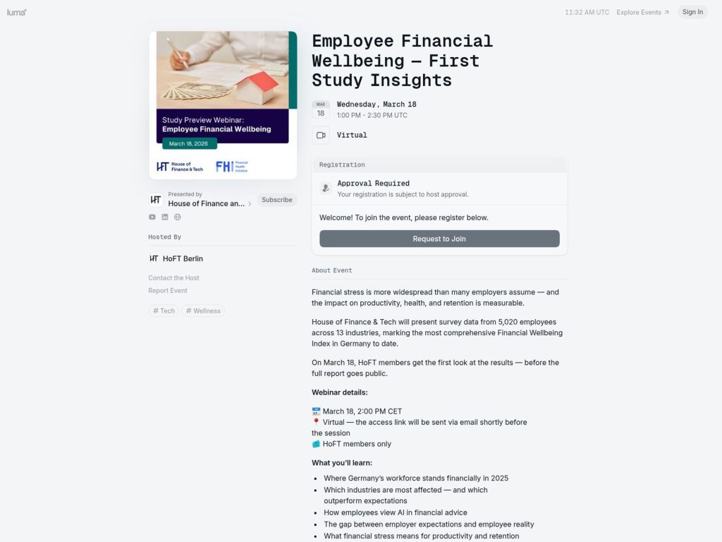Employee Financial Wellbeing — First Study Insights website