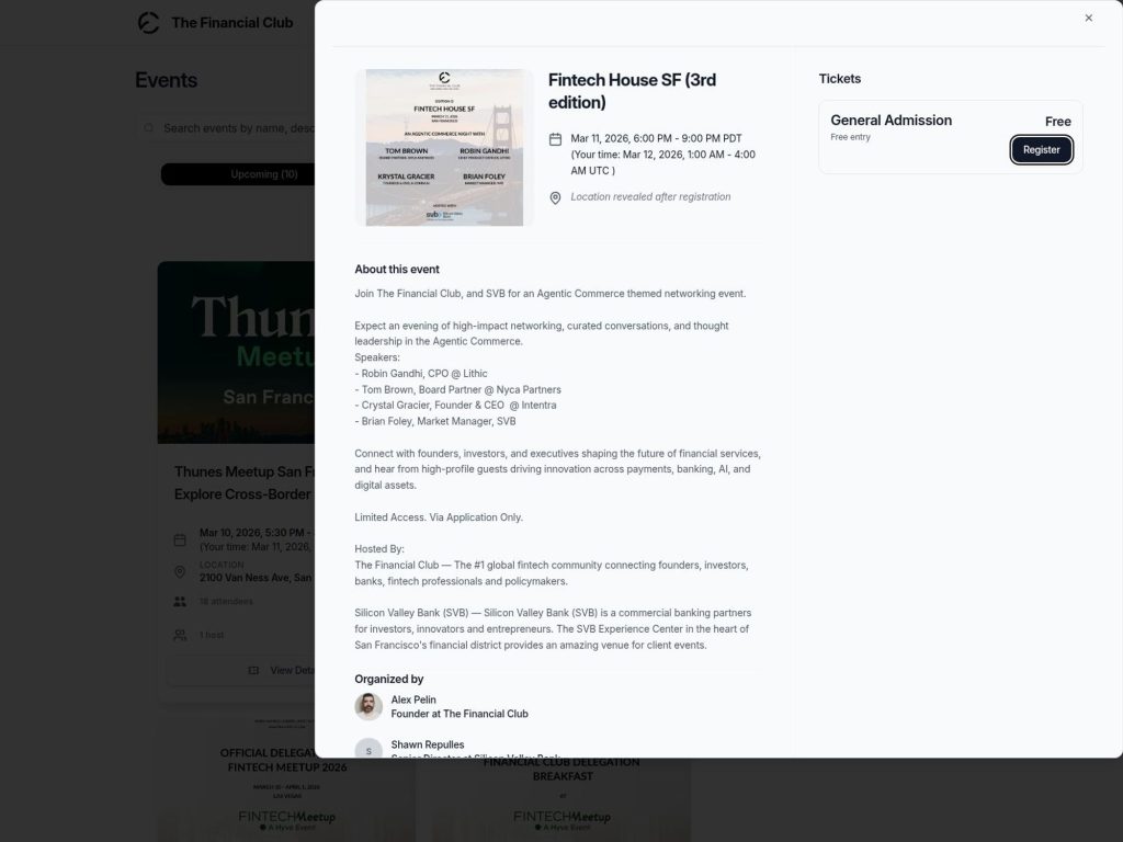 Fintech House SF (3rd edition) website