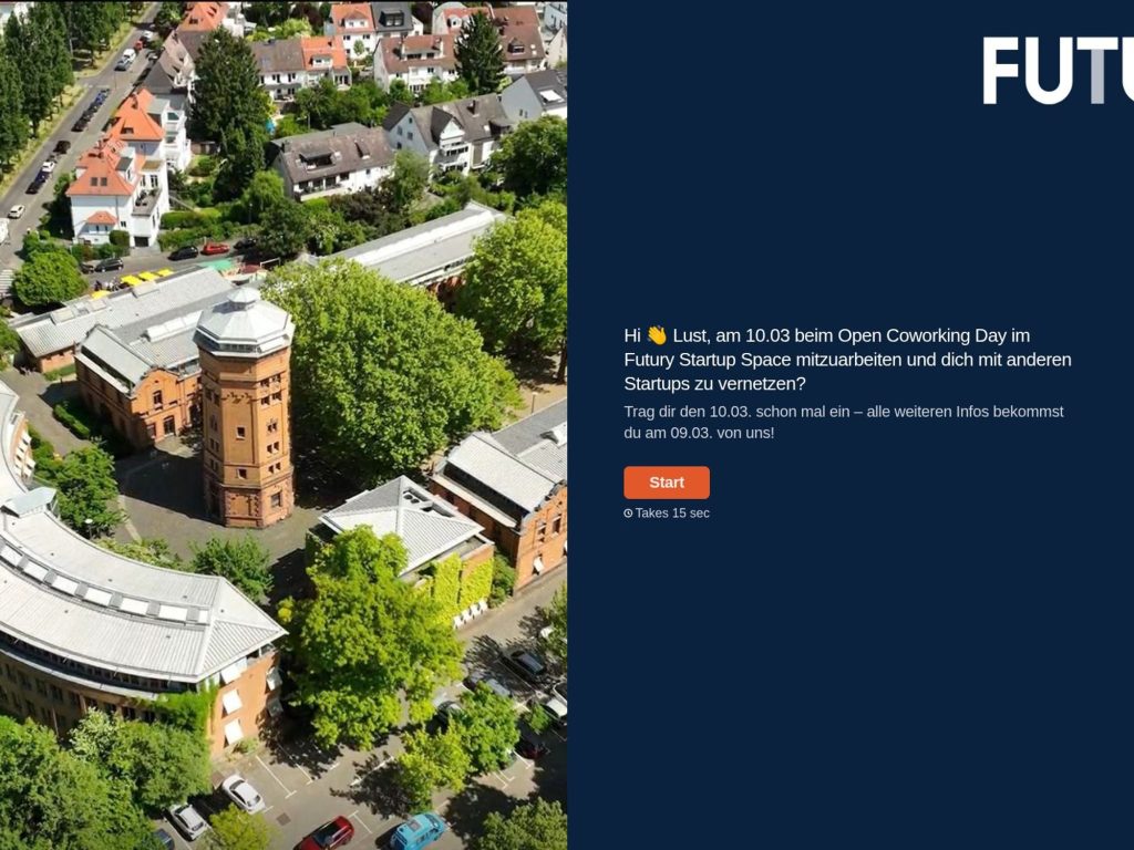 Futury Open Coworking Day website