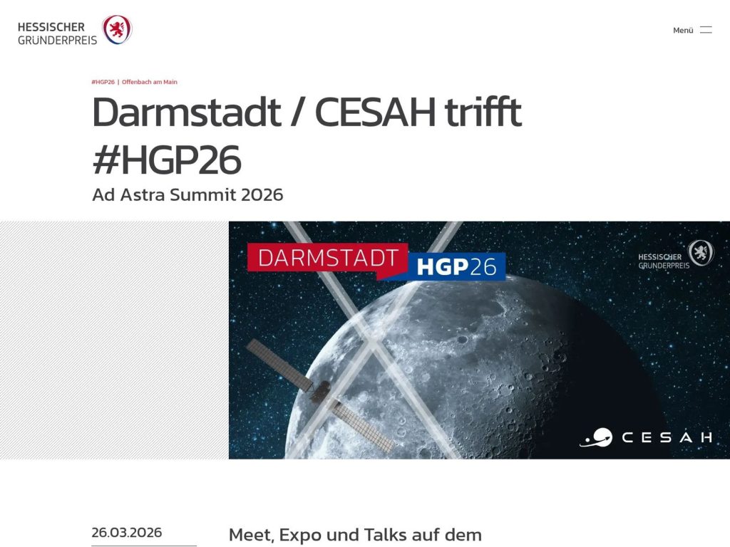 Hessischer Gründerpreis: Roadshow Darmstadt website