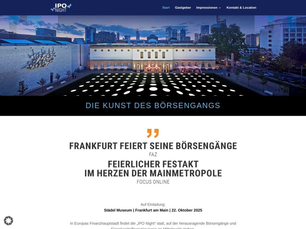 IPO Night 2026 website