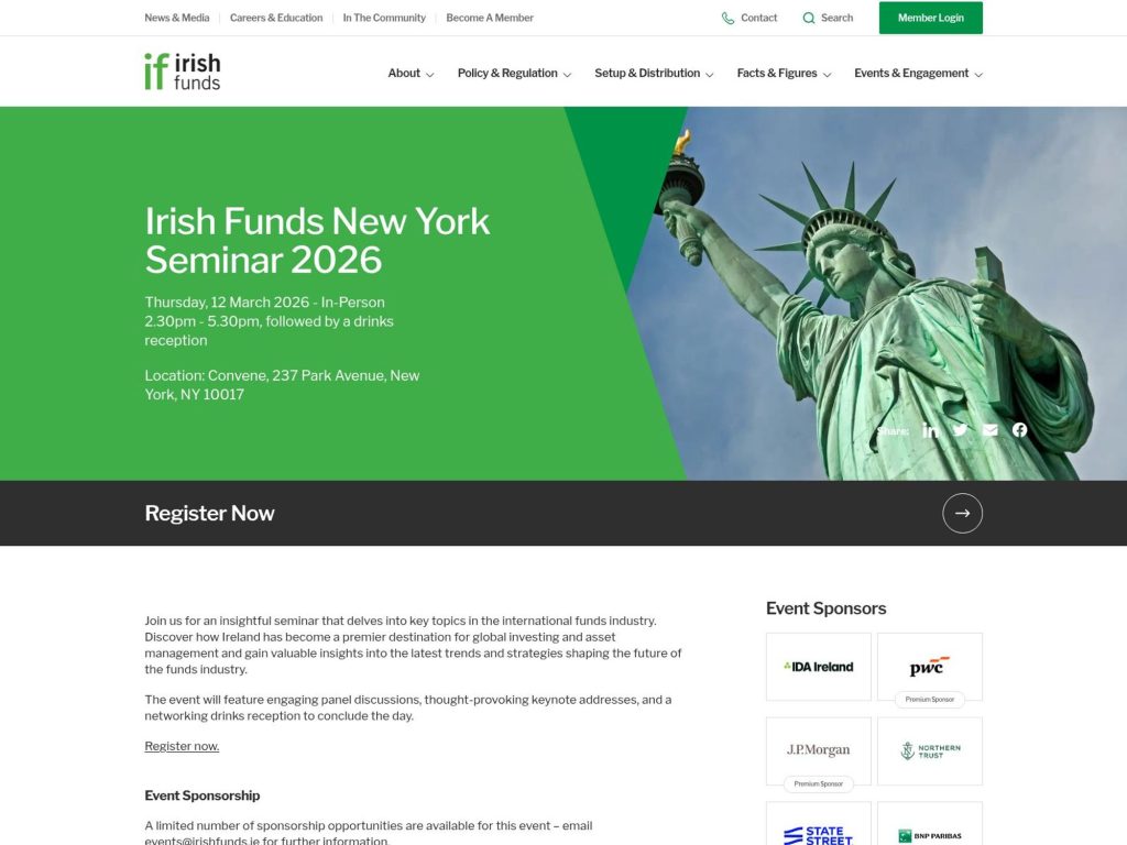 Irish Funds New York Seminar 2026 website
