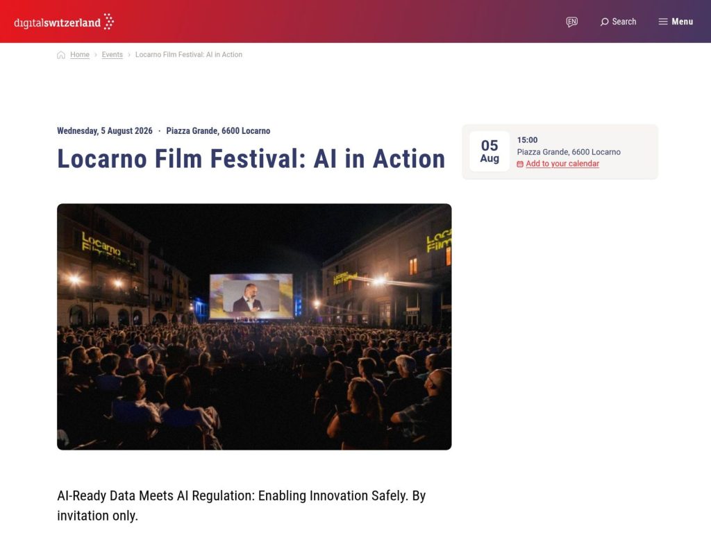 Locarno Film Festival - AI in Action website
