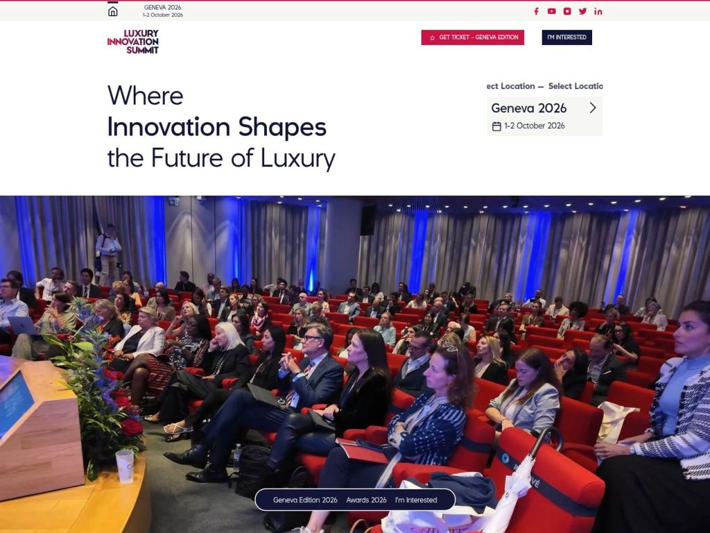 Luxury Innovation Summit website