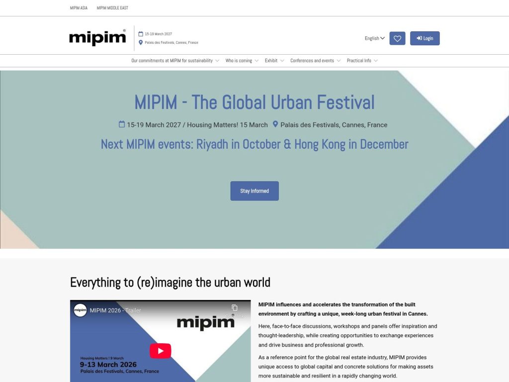 MIPIM 2027 website