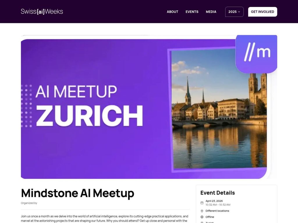 Mindstone AI Meetup website