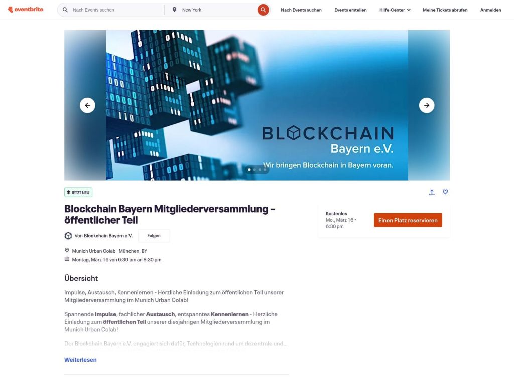 Mitgliederversammlung Blockchain Bayern - öffentlicher Teil website