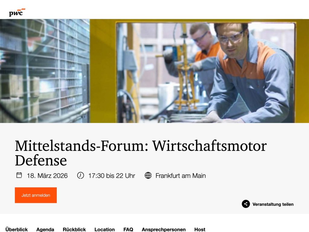 Mittelstands-Forum: Wirtschaftsmotor Defense