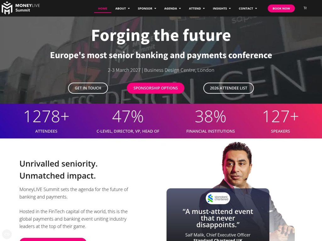 MoneyLIVE Summit website