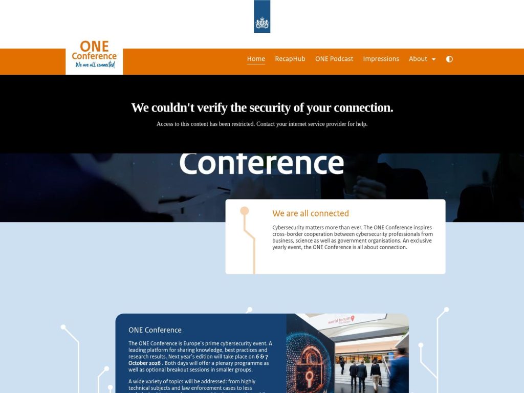 ONE Conference 2026 website