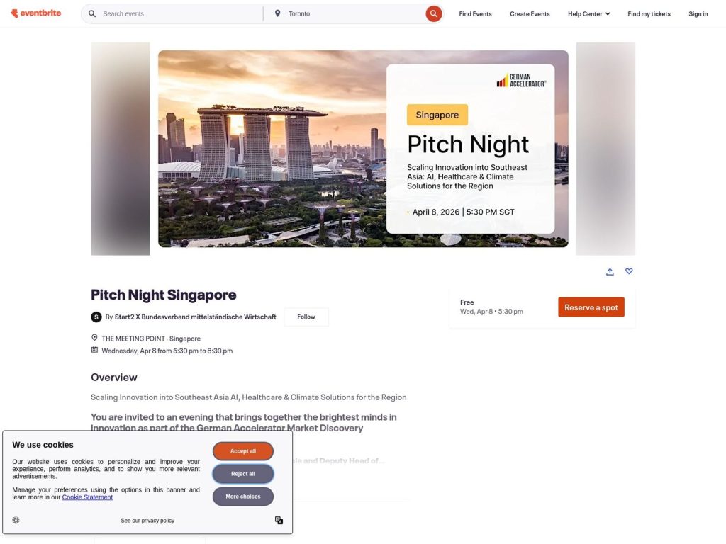 Pitch Night Singapore website