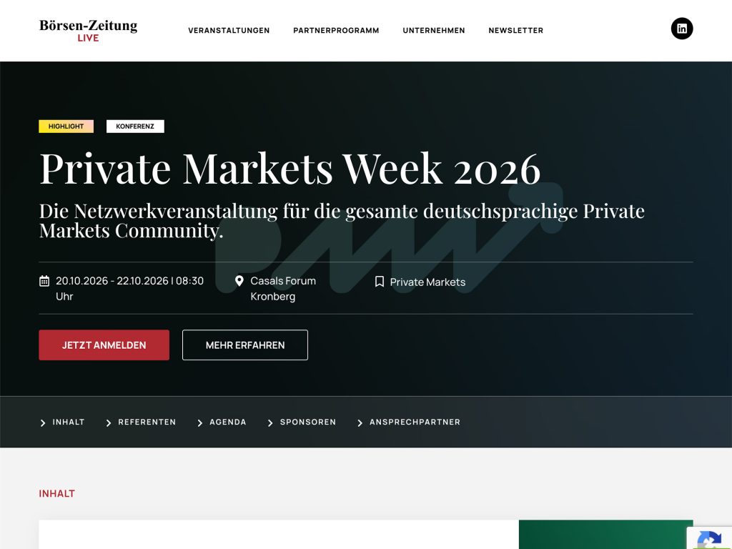 Private Markets Week website