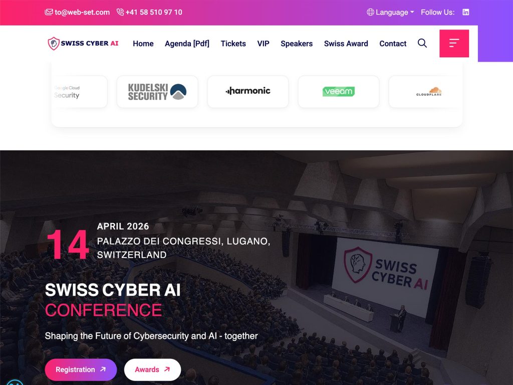Swiss Cyber AI Conference website