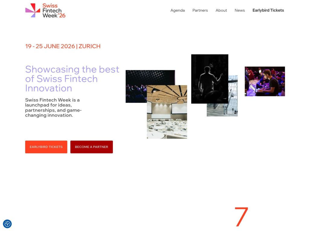 Swiss Fintech Week website