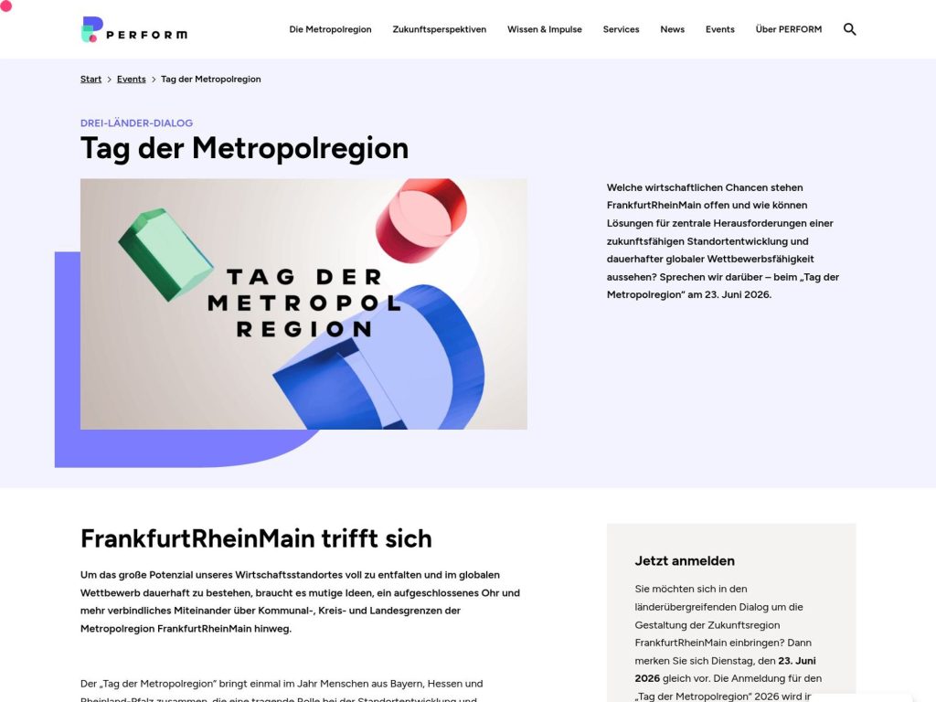 Tag der Metropolregion website