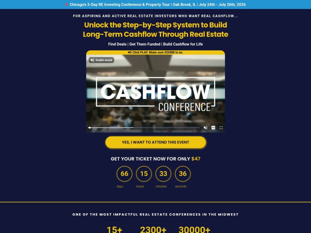The Cashflow Conference website
