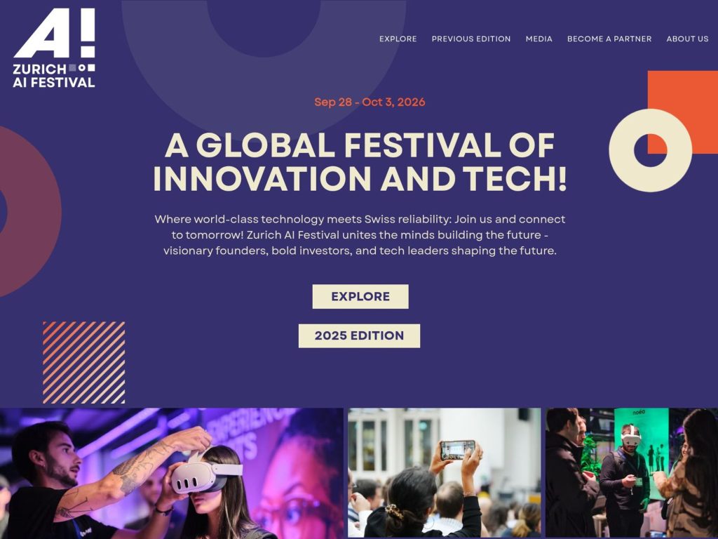 Zurich AI Festival website