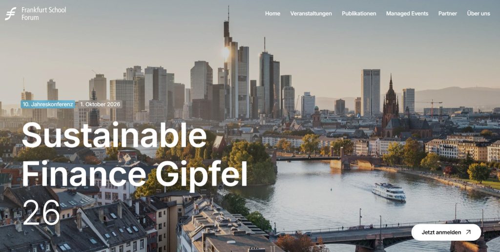 Sustainable Finance Gipfel 26 website