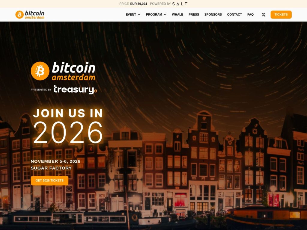 Bitcoin Amsterdam 2026 website