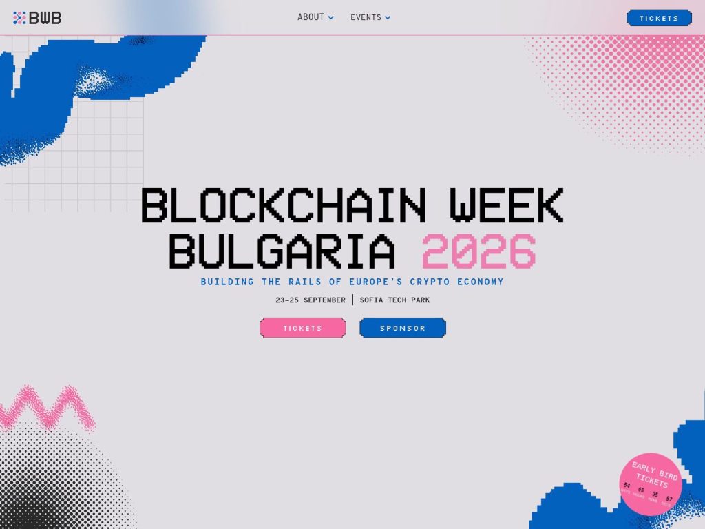 Blockchain Week Bulgaria 2026 website