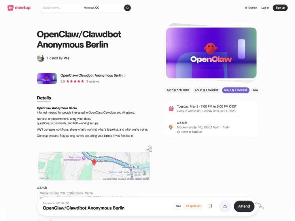 OpenClaw/Clawdbot Anonymous Berlin website