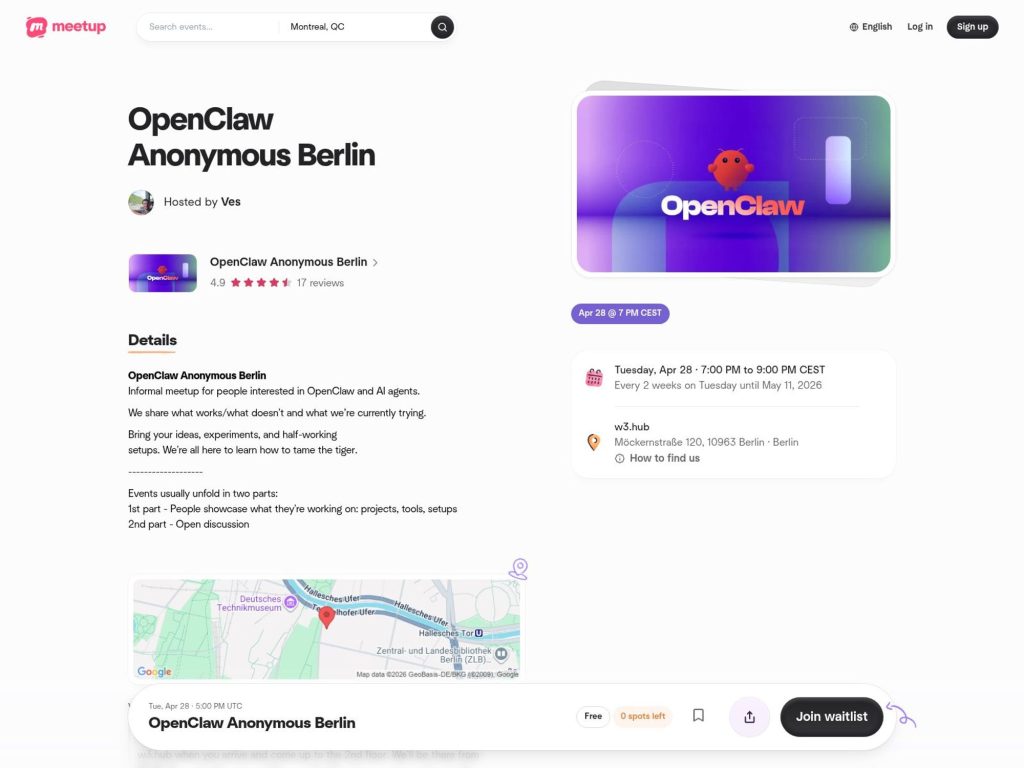 OpenClaw/Clawdbot Anonymous Berlin website