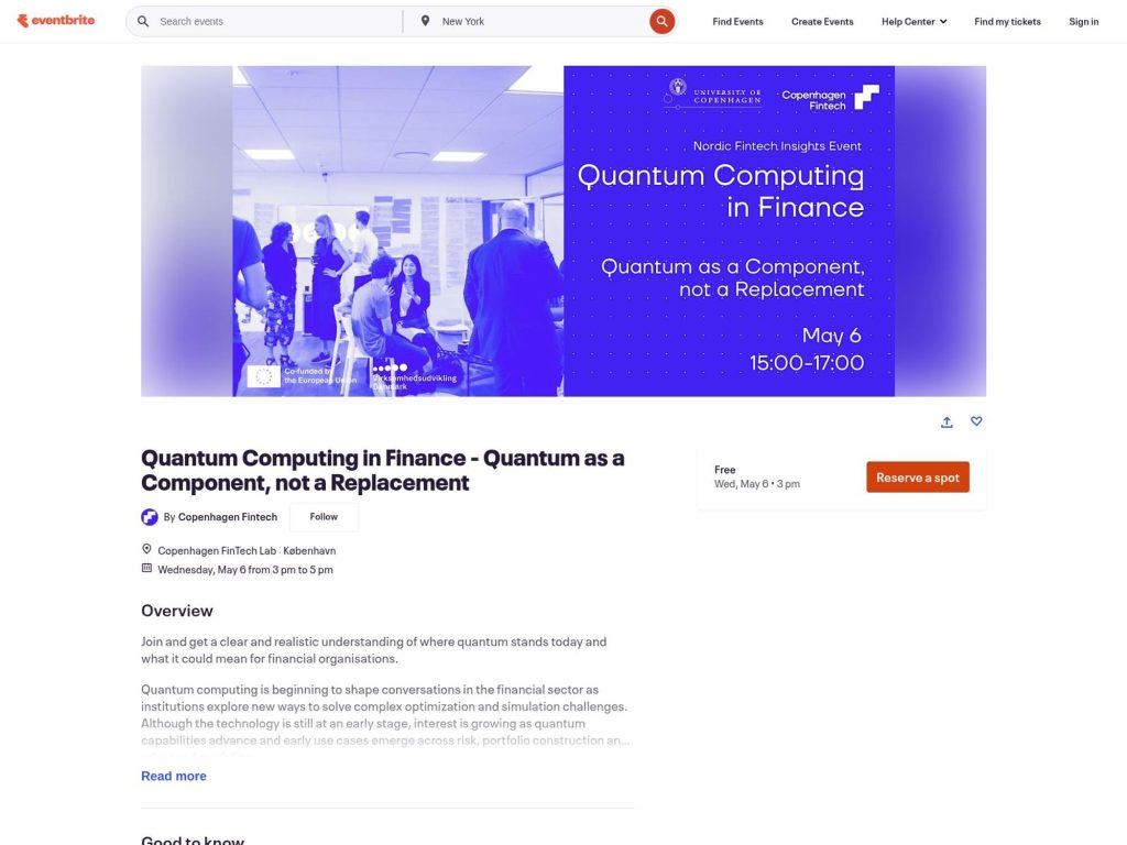 Quantum Computing in Finance - Quantum as a Component, not a Replacement website