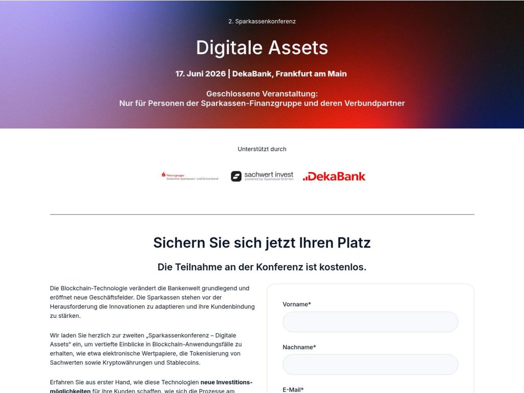 2. Sparkassenkonferenz: Digitale Assets website
