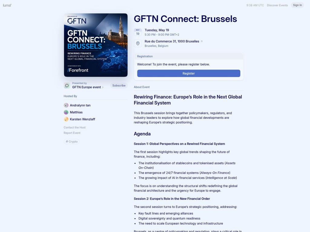 GFTN Connect: Brussels website