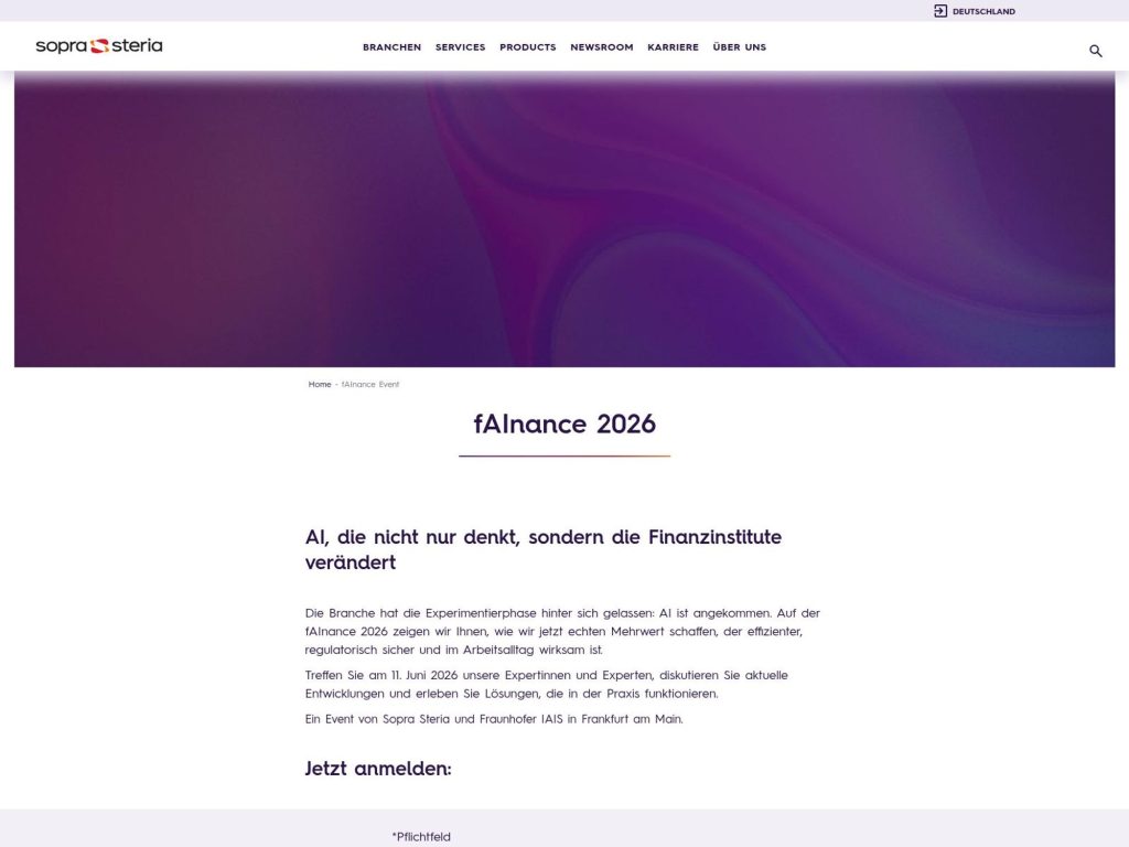 fAInance 2026 website